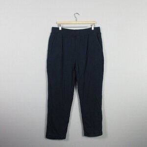 Dude Robe Men's Pull On Pants Boxing Sports Slim Leg Casual Lined Navy L XL 656